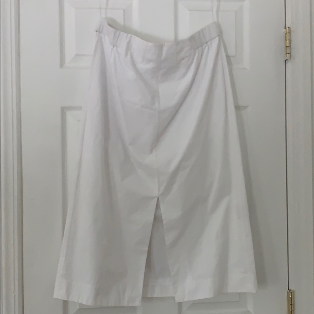 COS White Midi Skirt with Front Slit